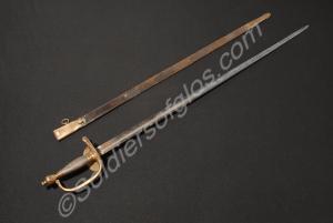 Infantry Officer's sword with hinged shell and bla
