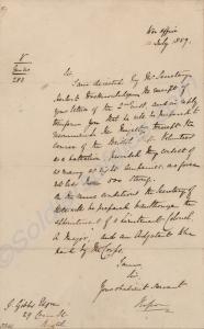 War Office letter approving the formation of the B