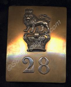 Shoulder belt plate, as worn by the 28th North Glo