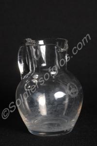 Soda water jug, engraved with the back badge of th