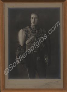 Framed photograph of Colonel Palmer in full dress.