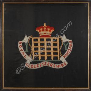 Royal Gloucestershire Hussars embroidered crest.