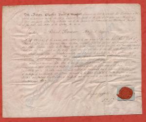Framed document. Commissioning Roll to Robert Stai
