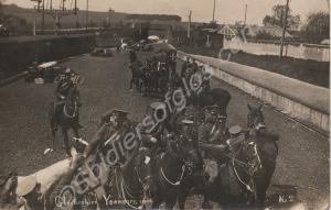 Royal Gloucestershire Hussars at a railway station