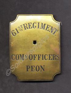 Brass belt plate worn by the Indian servant (peon)