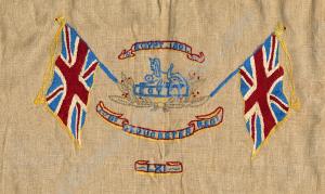 Embroidered holdall belonging to L/Cpl E. Garner.