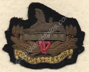 Embroidered regimental blazer badge, front cap bad