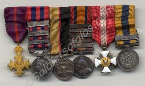 Group of six miniature medals; Order of the Britis