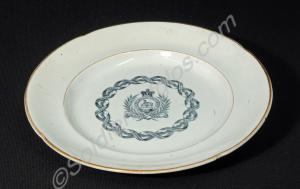 Sergeant's Mess plate decorated with the crest and