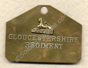 Bed Label. 2nd Battalion, The Gloucestershire Regi