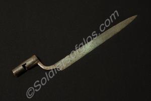 Early 18th Century socket bayonet with sword blade