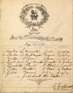 Band music programme of the 28th North Gloucesters