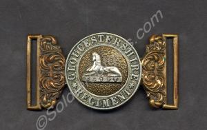 Officer's belt buckle as worn by the Gloucestershi