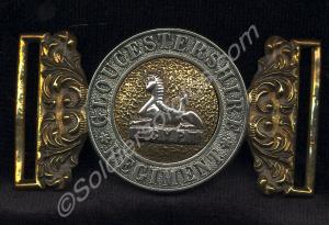 Officer's belt buckle as worn by the Gloucestershi