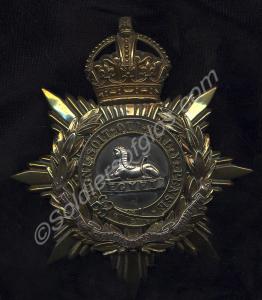 Officer's helmet plate as worn by the Gloucestersh