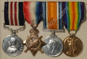 Group of four medals; Military Medal, 1914-1915 St