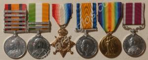 Group of six medals; Queen's South Africa Medal wi