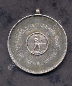 Large silver boxing medal. Open Light Weight Winne