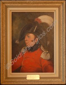 Framed reproduction oil painting on hardboard of C