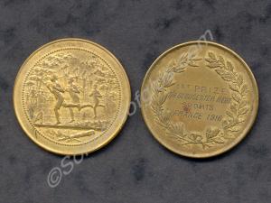 Two Bronze medals awarded as first prizes in sport