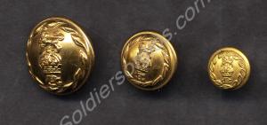 Three brass buttons. Gloucestershire Regiment. c.