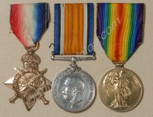 Group of three medals; 1914-1915 Star, British War