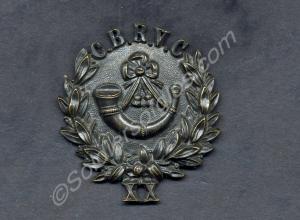 Blackened bronze plate from the centre of a shako