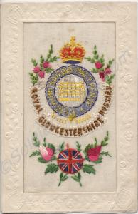 Embroidered Royal Gloucestershire Hussars badge on