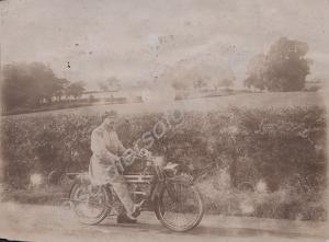 Man on motor-cycle. c. 1910