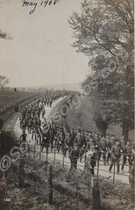 Royal Gloucestershire Hussar troopers marching on