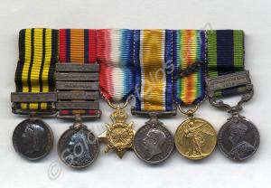 Group of six miniature medals; East and West Afric
