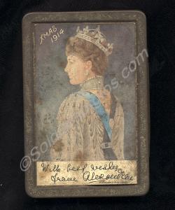 Queen Alexandra's 1914 gift box of tobacco to the
