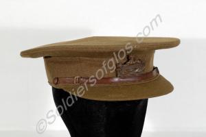 Officer's service dress cap with bronze front badg