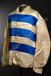 Racing Colours (blue and white stripes, white slee