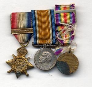 Group of three miniature medals; 1914 Star, Britis
