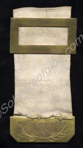 Silver buckle, tip and slide for Officers swordbel