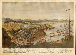 Coloured print of 1797  - "A View of the Taking of