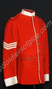 Scarlet tunic of  843 Lance-Sergeant A.G. Young. 2