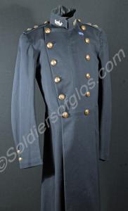 Officer's blue frock coat. Worn By Lieutenant-Colo
