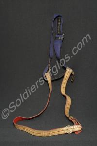 British Officer's dress sword slings, gold and cri