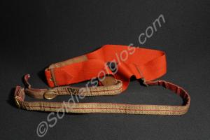 Officer's dress sword sling, gold and crimson, wit