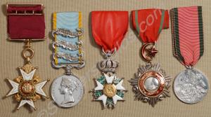Group of five medals; Companion's Badge of the Ord