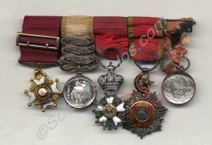 Group of five miniature medals; Companion's Badge