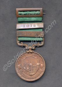 Bronze musketry medal. Awarded to Sergeant C.H. An