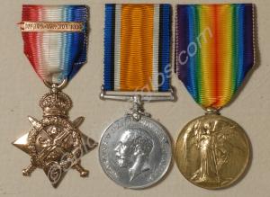 Group of three medals; 1914 Star, British War Meda