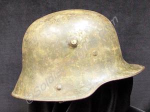German steel helmet. From Arras. 1918.