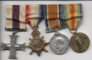 Group of four medals; Military Cross, 1914-1915 St