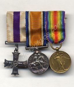 Group of three miniature  medals; Military Cross,