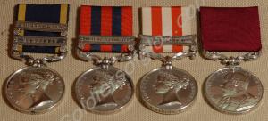 Group of four medals; Meritorious Service Medal, P