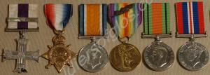 Group of six medals; Military Cross, 1914-1915 Sta